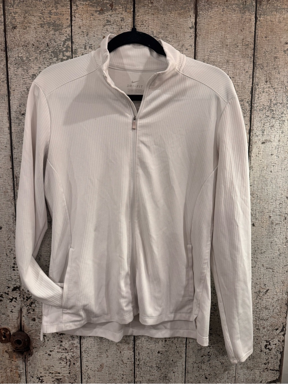 Nike White Dri-FIT Full Zip Track Jacket Size M